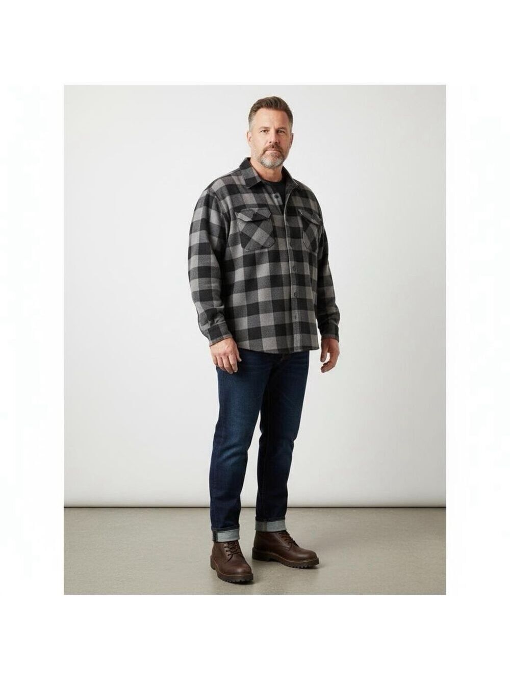 Vintage Mens 2XL Wrangler Premium Quality Plaid Long Sleeve Fleece Flannel Shirt
